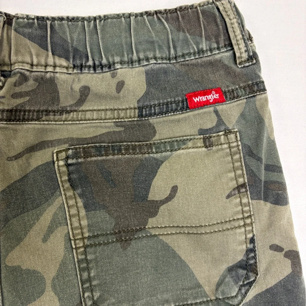 Wrangler Boys Camo Cargo‎ Jogger Canvas Pants Green Camouflage Size 14 Regular